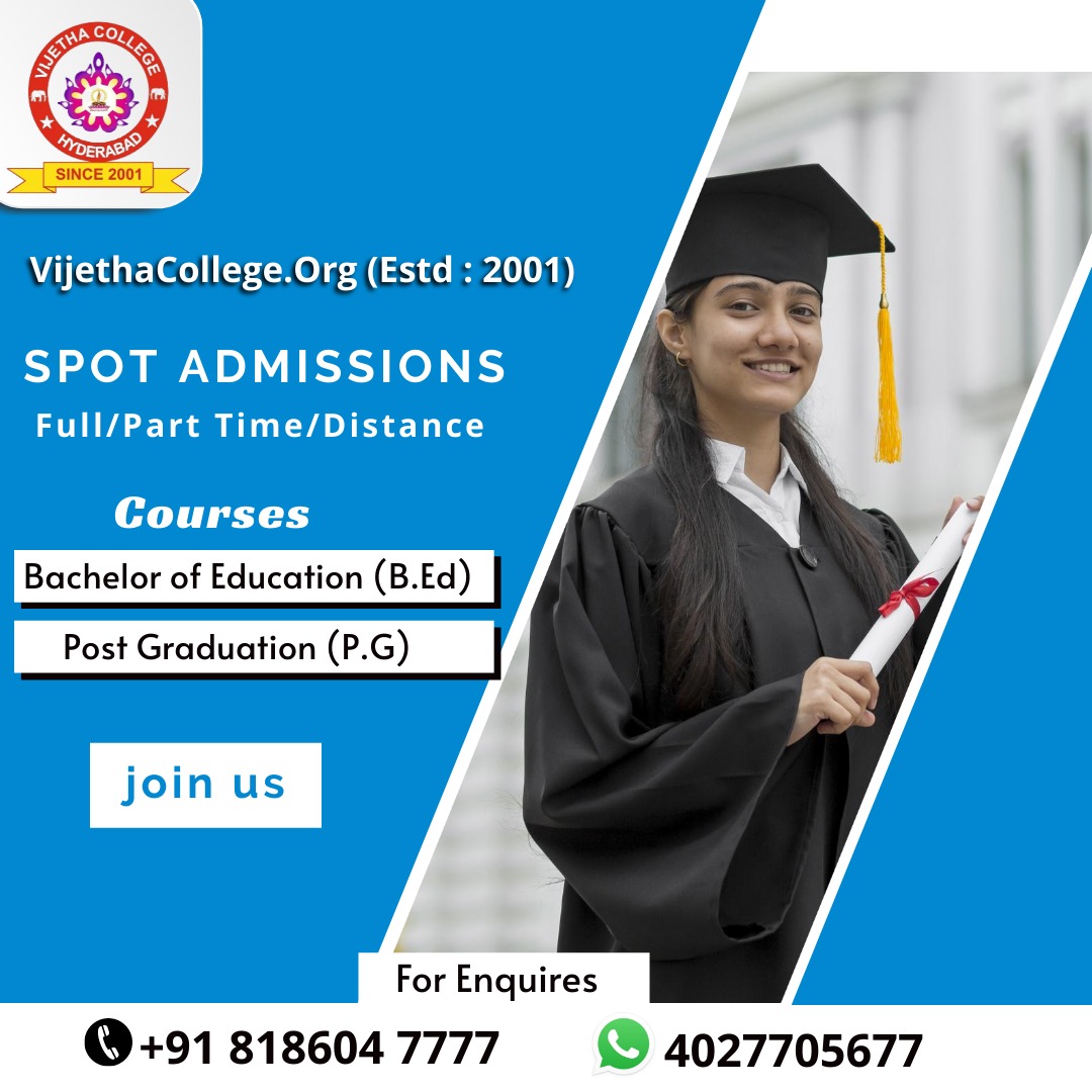 Distance B.Ed college in Hyderabad | Vijetha College