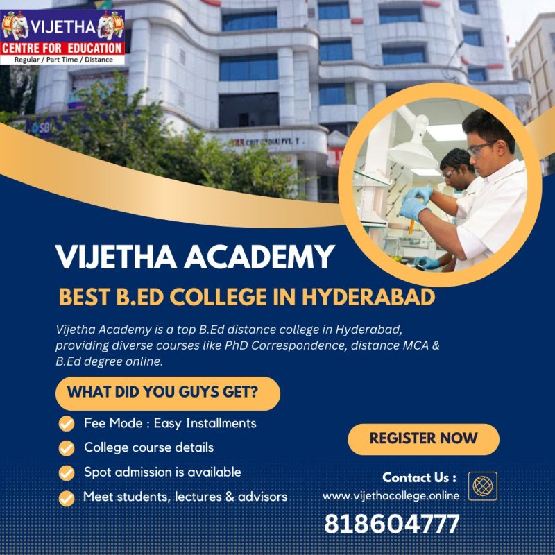 Distance B.Ed college in hyderabad​